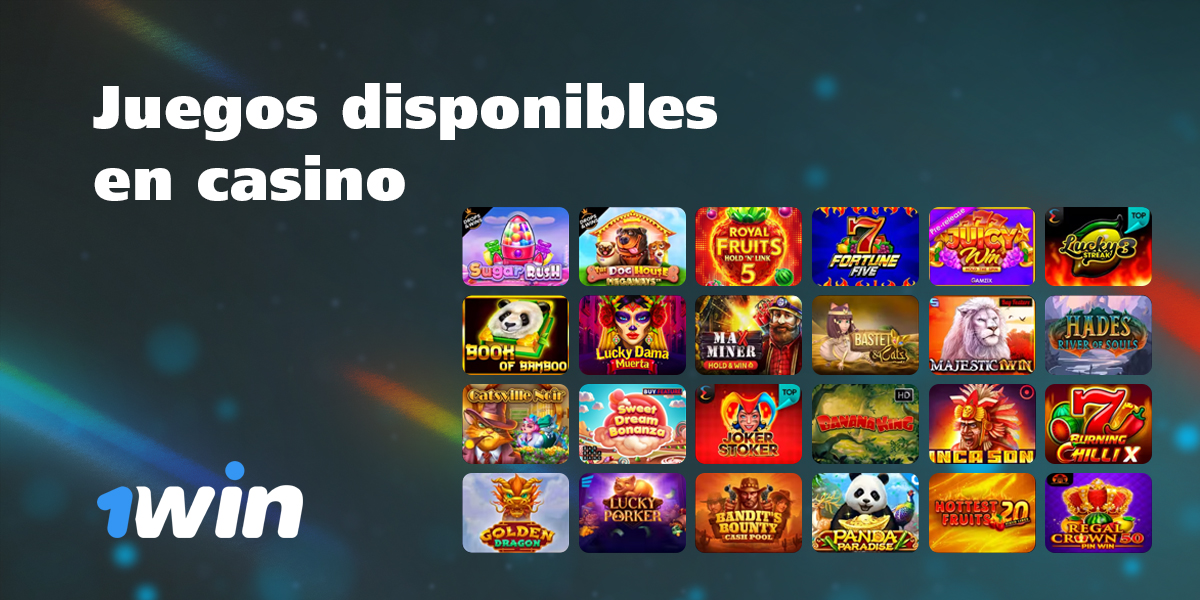 Cómo son los juegos disponibles en la sección de casino online de la página web de 1win Chile
