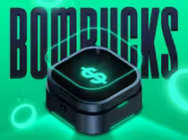 Logotipo del juego Bombucks en 1win Columbia Casino