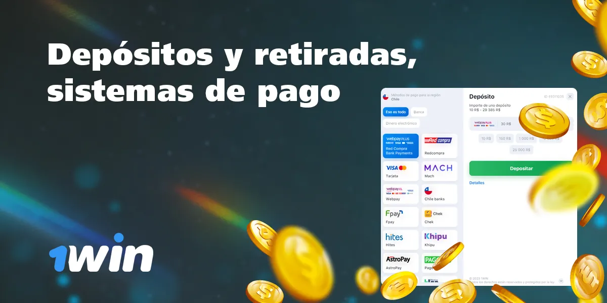 Métodos de pago para depositar y retirar