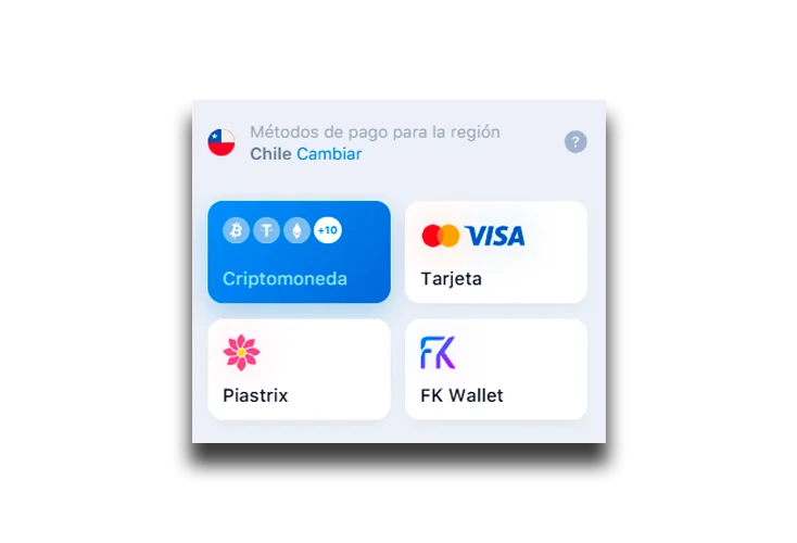 Seleccionar un método de depósito