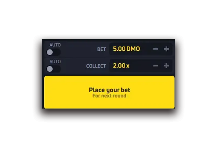 Selección del importe de la apuesta al inicio del juego