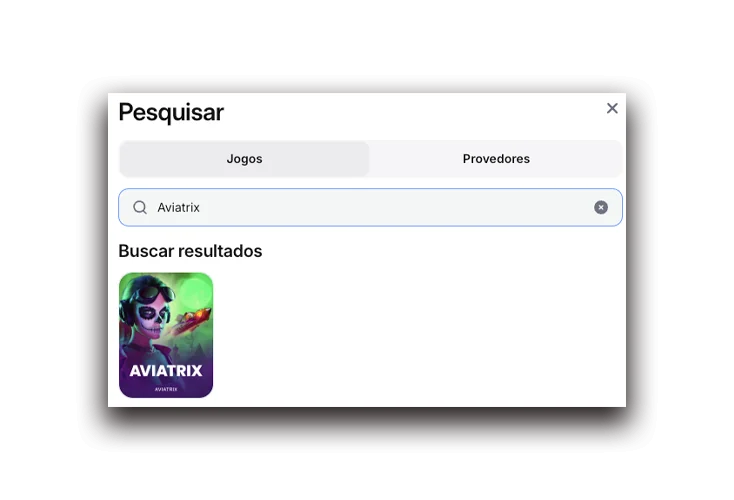 Buscar el juego en el buscador del casino