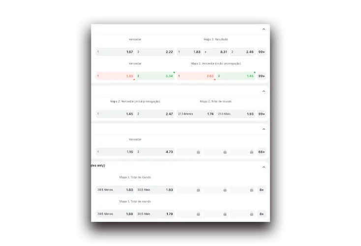 Selección del mercado y las condiciones de la apuesta