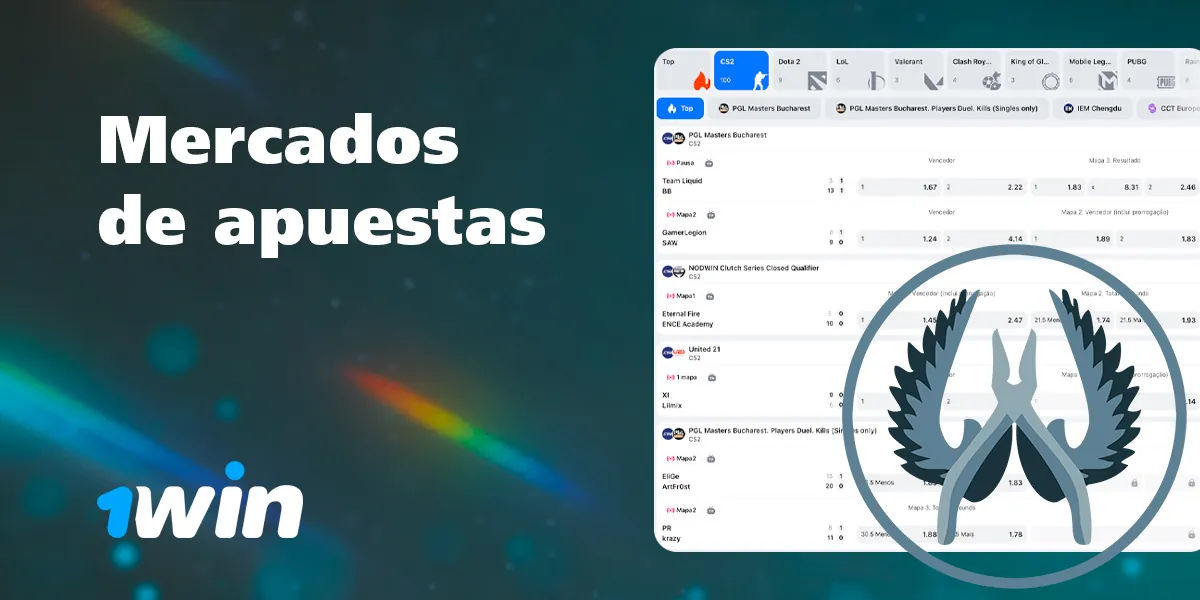 Mercados de apuestas para los deportes electrónicos cs 2